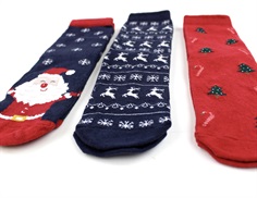 Name It dark sapphire/jester red jule strømper (3-pak)